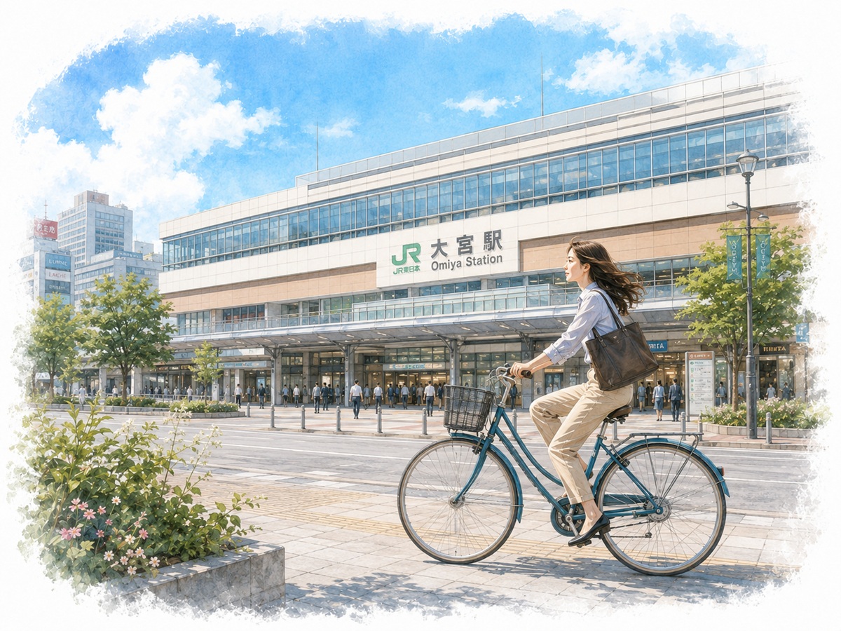 駅と自転車